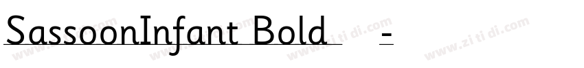 SassoonInfant Bold 粗字体转换